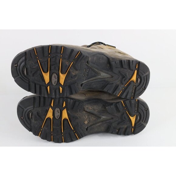 Vintage Hitec Mens 10.5 Distressed Waterproof Ankle Hiking Boots Shoes Brown - Picture 10 of 10